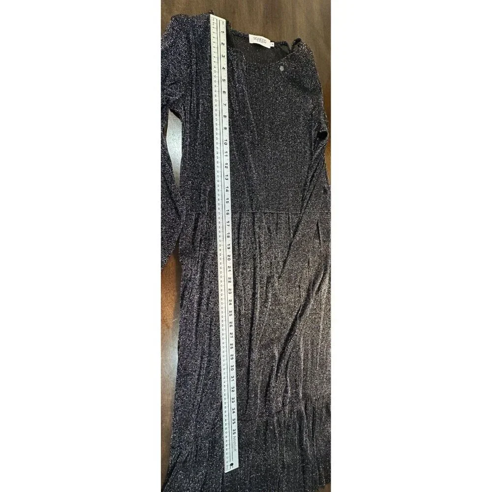 Soaked in luxury Sz.M Metallic Silver Black NWT Suitable For All Holiday Events - Picture 16 of 16